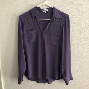 Purple button up